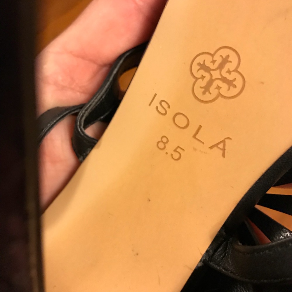 Isola black leather heels. - Picture 5 of 5